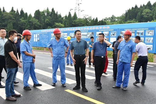 四川省生态环境厅党组成员、副厅长李银昌率队赴树脂公司检查指导